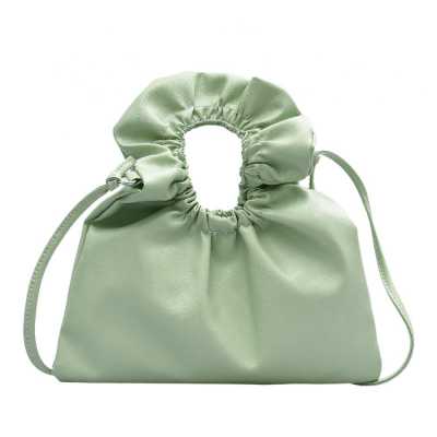 Fashion WOMEN Pleated Handbag PU Leather Totes Messenger Shoulder Bags Crossbody Popular Mini Simple Female Daily Bags