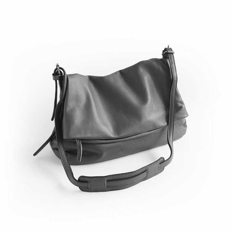 women messenger bag genuine leather shoulder bag retro casual lady simple fashion big bag 2578