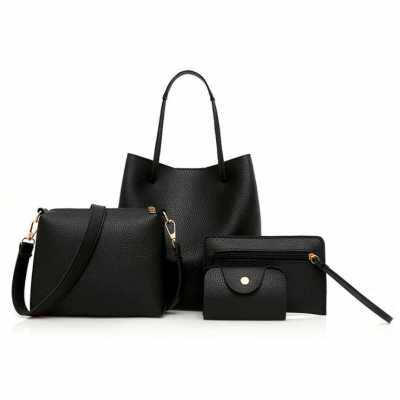 *4Pcs WOMEN Pattern Leather Handbag Crossbody Bag Messenger Bag Card Package fashion Single Shoulder Messenger Bags