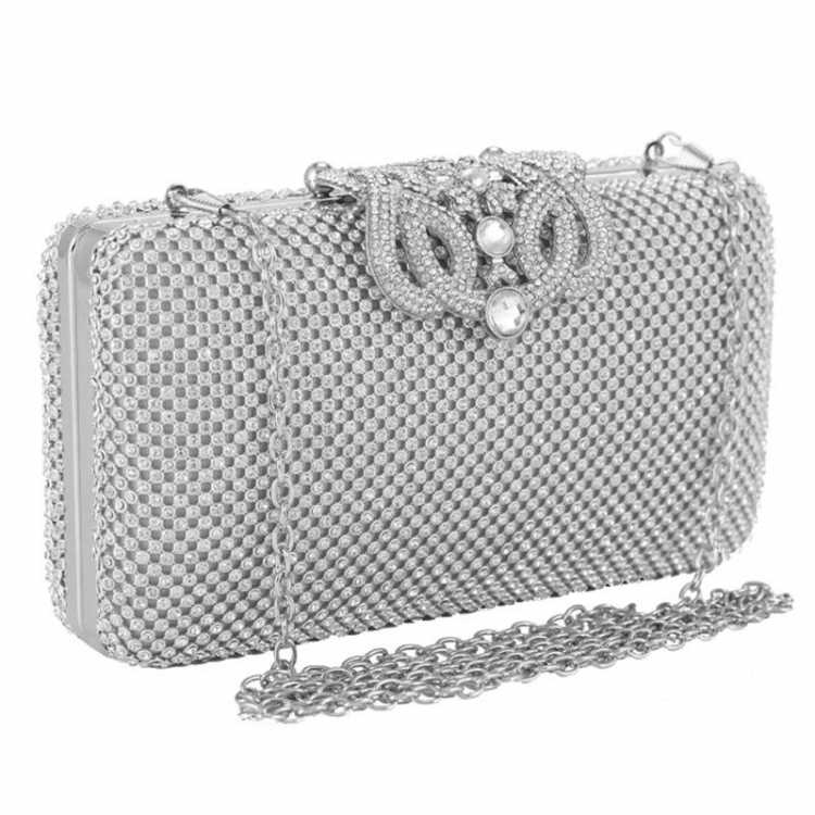 Hot Selling WOMEN s Evening Bag with Rhinestone Crystal Closure Clutch Purse for Wedding Party B5