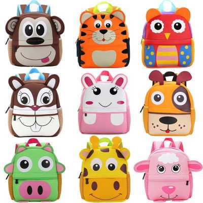 2020 Cute Kids Toddler School Bags 3D Cartoon Animal Backpack Kindergarten Children Girls Boys Schoolbag