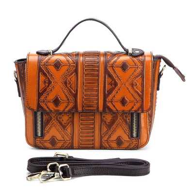 High Quality Genuine Leather WOMEN Top Handle Bags First Layer Cowhide Vintage Handbag Cross Body Ladies Messenger Shoulder Bag