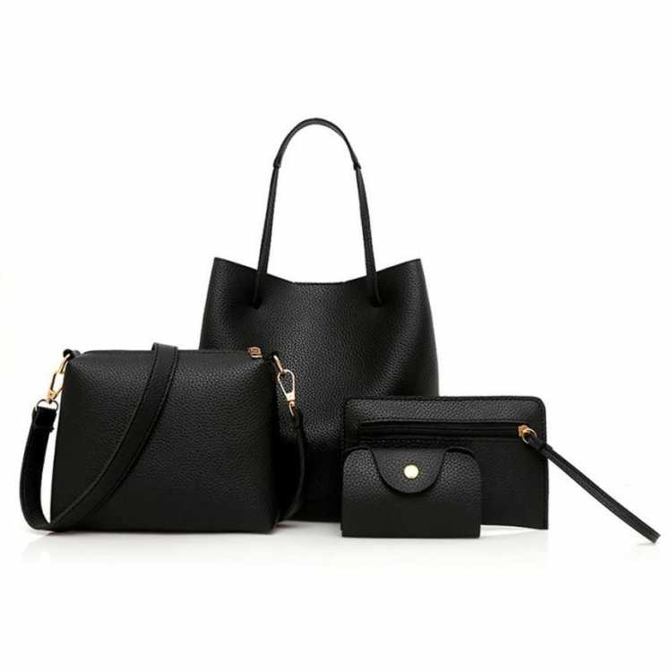 *4Pcs WOMEN Pattern Leather Handbag Crossbody Bag Messenger Bag Card Package fashion Single Shoulder Messenger Bags