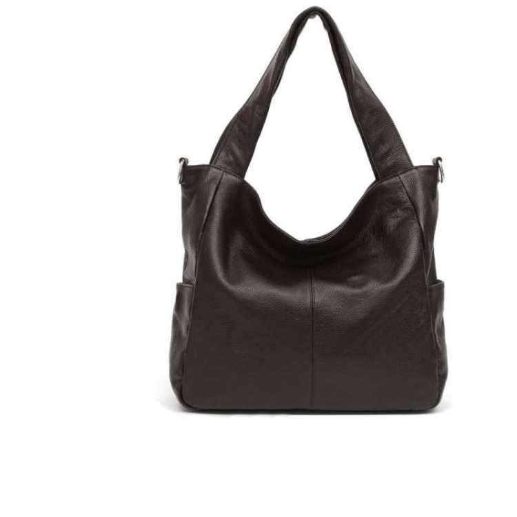 damska torba na ramie 100% prawdziwej skory elegancka dama Messenger wysokiej jakosci torba na zakupy Typu Tote Hobos czarna kawa