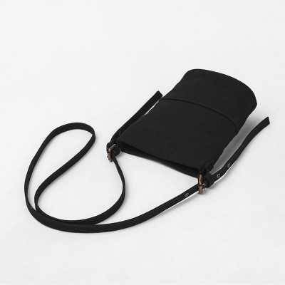 Japanese simple lazy canvas bag messenger bag large capacity shoulder bag female casual all match