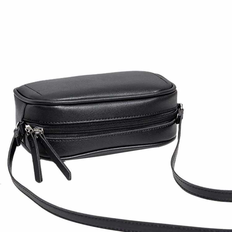2020 Fashion Trend WOMEN Solid Color Simple Shoulder Bag Adjustable Strap Mini PU Leather Crossbody Zipper Handbags Tote