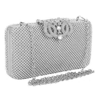 Hot Selling WOMEN s Evening Bag with Rhinestone Crystal Closure Clutch Purse for Wedding Party B5